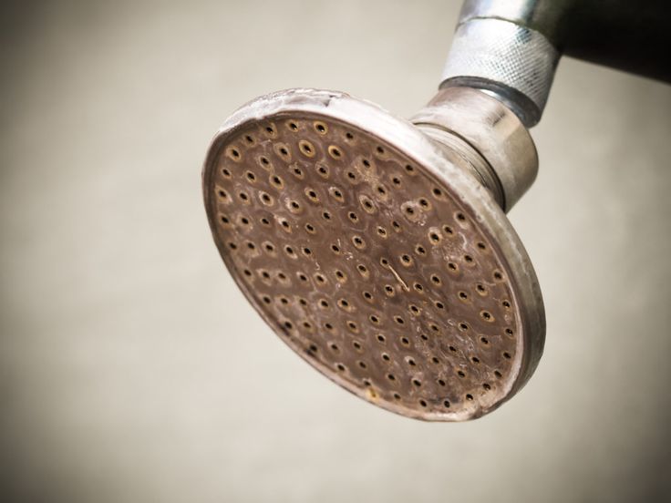 Rusty shower head