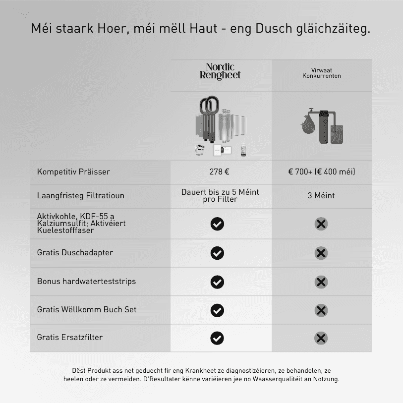 Vervangende cartridge en douchekop in Welness-set — detailopname