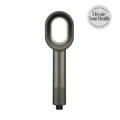 Nordisk Filtered Shower Head front view — matte black design with chrome accent ring