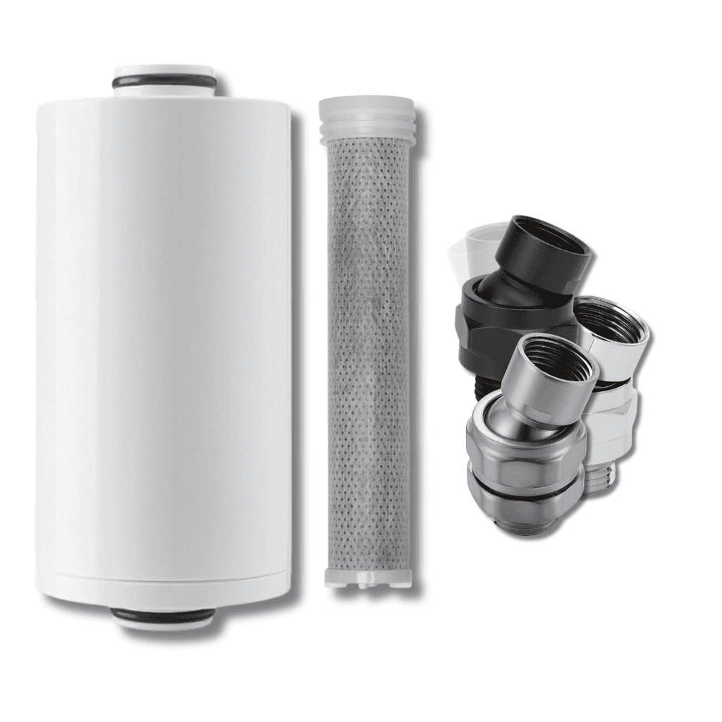 Nordisk Shower Filter & Head Maintenance Bundle — full kit overview with all components