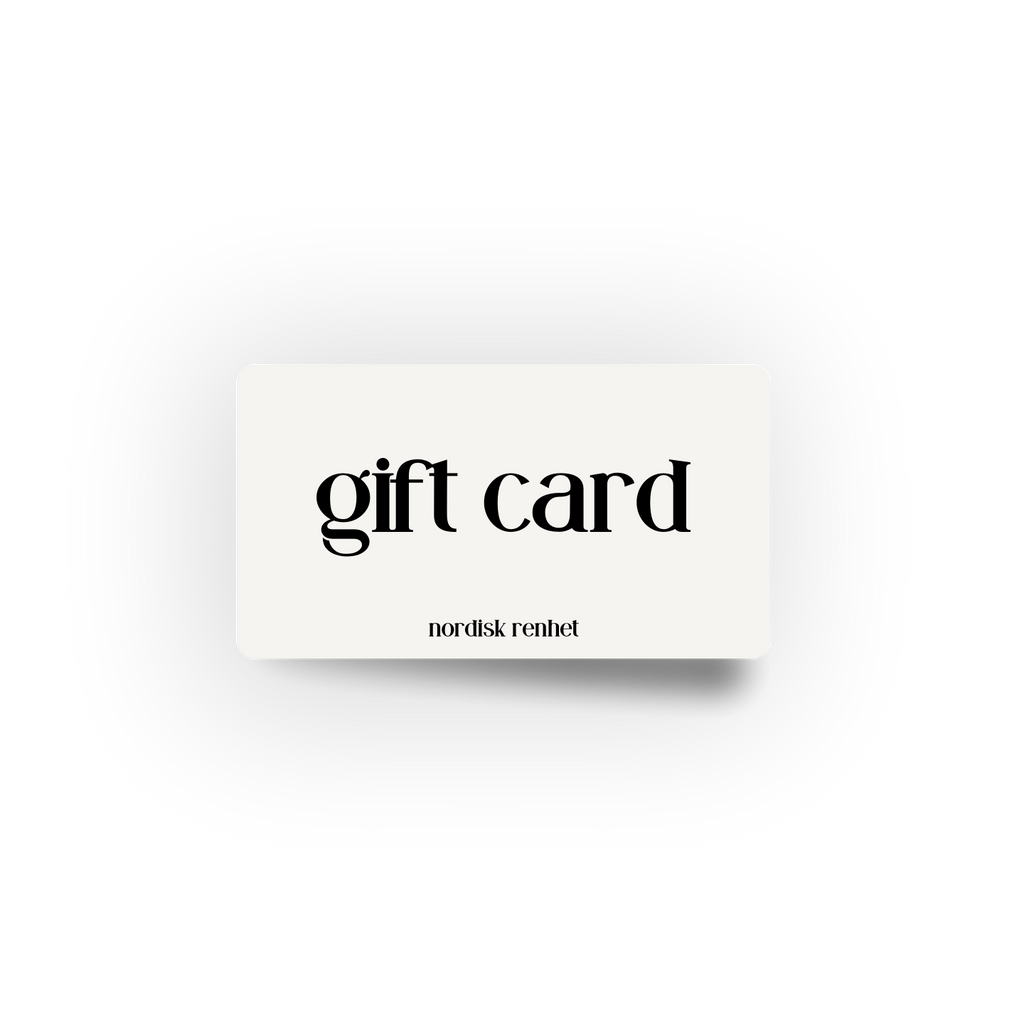 Nordisk Renhet Gift Card — front view with Scandinavian minimalist design